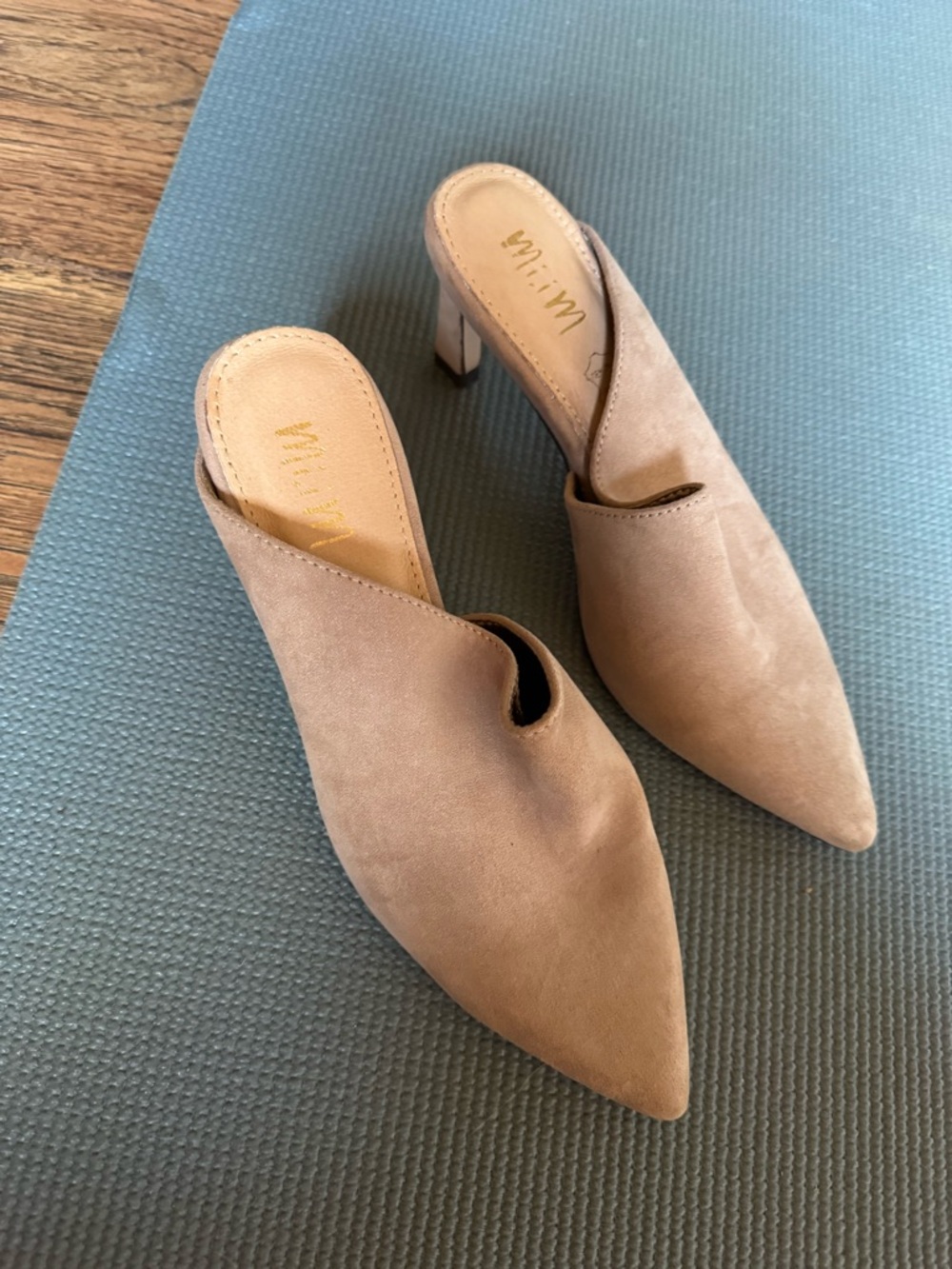Mi Im Pointy Toe Mule Slide Heels